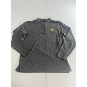 New Orleans Saints Light Weight Qaurter Zip Pullover Sweater Size Large